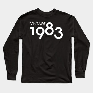 Vintage 1983 Gift 37th Birthday Party Long Sleeve T-Shirt